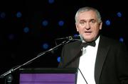 17 November 2007; An Taoiseach Bertie Ahern, TD, speaking at the 2007 O'Neills/TG4 Ladies Gaelic Football All-Star Awards.  Citywest Hotel, Conference, Leisure & Golf Resort, Saggart, Co Dublin. Picture credit: Brendan Moran / SPORTSFILE  *** Local Caption ***