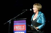 17 November 2007; Geraldine Giles, President, Cumann Paul na mBan, speaking at the 2007 O'Neills/TG4 Ladies Football All-Star Awards. Citywest Hotel, Conference, Leisure & Golf Resort, Saggart, Co Dublin. Picture credit: Brendan Moran / SPORTSFILE  *** Local Caption ***