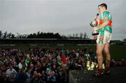 25 November 2007; Ballina Stephenites captain Colm Leonard celebrates at the end of the game. AIB Connacht Senior Club Football Championship Final, Ballina Stephenites, Mayo, v St. Brigid's, Roscommon. James Stephen's Park, Ballina, Co. Mayo. Picture credit; David Maher / SPORTSFILE