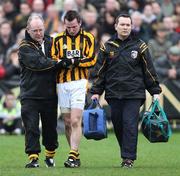 25 November 2007; Tony Kernan, Crossmaglen Rangers, is helped off the field with an injury. AIB Ulster Senior Club Football Championship Final, Crossmaglen Rangers, Armagh, v St. Gall's, Antrim. Pairc Esler, Newry, Co. Down. Picture credit; Oliver McVeigh / SPORTSFILE