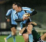 30 November 2007; Graeme Morrison, Glasgow Warriors, is tackled by John Muldoon, Connacht Rugby. Magners League, Connacht Rugby v Glasgow Warriors, Sportsgrounds, Galway. Picture credit: Matt Browne / SPORTSFILE