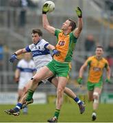 14 February 2015; Greg Higgins, Corofin, in action against Cormac Diamond, St Vincent's. AIB GAA Football All-Ireland Senior Club Championship, Semi-Final, Corofin v St Vincent's. O'Connor Park, Tullamore, Co. Offaly. Picture credit: Ray Ryan / SPORTSFILE