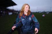 25 November 2007; Joint manager Beatrice Casey, Carnacon, Mayo, celebrates after the match. VHI Healthcare All-Ireland Ladies Senior Club Football Championship Final, Carnacon, Mayo v Inch Rovers, Cork, St Rynaghs GAA, Club, Banagher, Co. Offaly. Picture credit: Brian Lawless / SPORTSFILE