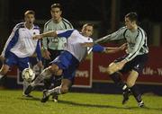 1 December 2007; Glen Ferguson, Linfield, in action against David Ogilby, Institute. Carnegie Premier League, Institute v Linfield, Drumahoe, Derry. Picture credit; Oliver McVeigh / SPORTSFILE