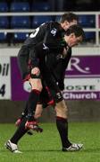 1 December 2007; Glentoran's Kyle Neill celebrates with team-mate Daryl Fordyce after scoring a goal against Glenavon. Carnegie Premier League, Glenavon v Glentoran, Mourneview Park, Lurgan, Co. Armagh. Picture credit; Peter Morrison / SPORTSFILE