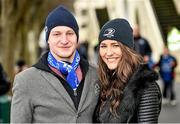 15 February 2015; Leinster supporters Michael Woods and Edel Fleming, from Gorey, Co. Wexford at the game. Guinness PRO12, Round 14, Leinster v Newport Gwent Dragons, RDS, Ballsbridge, Dublin. Picture credit: Ramsey Cardy / SPORTSFILE