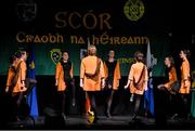 14 February 2015; The Downs, Co. Westmeath, team of Amy Dagg, Erica Hynes, Niamh Rowan, Sophie Joyce, Serena Wynne, Katie McGrath, Orlaith Murray and Cara Hogan, competing in the Figure Dancing competition during the All-Ireland Scór na nÓg Championship Finals 2015. Citywest Hotel, Saggart, Co. Dublin. Picture credit: Pat Murphy / SPORTSFILE