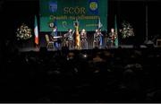 14 February 2015; The Lixnaw, Co. Kerry, team of Donncha Mac Eileagoid, Neilus O Macasa, Elena Nic Eileagoid, Dara O Macasa and Ciara Ni Sheanain competing in the Instrumental Music competition during the All-Ireland Scór na nÓg Championship Finals 2015. Citywest Hotel, Saggart, Co. Dublin. Picture credit: Pat Murphy / SPORTSFILE