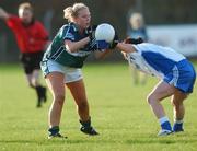 2 December 2007; Louise Stafford, Foxrock Cabinteely, Dublin, in action against Sinead Kelly, West Clare Gaels, Clare. VHI Healthcare All-Ireland Ladies Junior Club Football Championship Final, West Clare Gaels, Clare v Foxrock Cabinteely, Dublin, Toomevarra, Co. Tipperary. Picture credit: Brian Lawless / SPORTSFILE