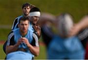 17 February 2015; Munster players including Donncha O'Callaghan, Dave O'Callaghan, Billy Holland and CJ Stander during lineout practice at squad training. University of Limerick, Limerick. Picture credit: Diarmuid Greene / SPORTSFILE