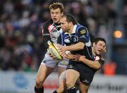 26 December 2007; Felipe Contepomi, Leinster, is tackled by Tommy Bowe, left, and Paddy Wallace, Ulster. Magners League, Leinster v Ulster, RDS, Ballsbridge, Dublin. Picture credit: Pat Murphy / SPORTSFILE