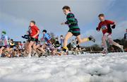 5 January 2008; Athletes in the Boys Under 13's race in the snow during the Belfast International Cross Country. Stormont Estate, Belfast, Co. Antrim. Picture credit; Paul Mohan / SPORTSFILE