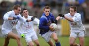 6 January 2008; Shane Doyle, Longford, in action against Mark Scanlon, right, and Tommy Archbold, Kildare. O'Byrne Cup, First Round, Kildare v Longford, St Conleth's Park, Newbridge, Co. Kildare. Picture credit; David Maher / SPORTSFILE