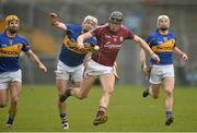22 February 2015; Joseph Cooney, Galway,  in action against Padraic Maher, Tipperary. Allianz Hurling League, Division 1A, Round 2, Tipperary v Galway, Semple Stadium, Thurles, Co. Tipperary. Picture credit: Ray Ryan / SPORTSFILE