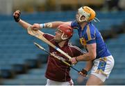 22 February 2015; Jonathan Glynn, Galway, in action against Padraic Maher, Tipperary. Allianz Hurling League, Division 1A, Round 2, Tipperary v Galway, Semple Stadium, Thurles, Co. Tipperary. Picture credit: Ray Ryan / SPORTSFILE