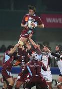 11 January 2008; Julien Frier, Bourgoin, takes the ball in the line out. Heineken Cup, Pool 2, Round 5, Ulster v Bourgoin, Ravenhill, Belfast, Co. Antrim. Picture credit; Oliver McVeigh / SPORTSFILE