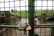 13 January 2008; The locked gate onto the pitch in Enniscorthy. The game between Wexford and Carlow was called off due to water logging. O'Byrne Cup Quarter-Final, Wexford v Carlow, Belfield, Enniscorthy, Co. Wexford. Picture credit; Matt Browne / SPORTSFILE