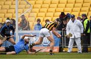 22 February 2015; Matthew Ruth, Kilkenny, shoots to score his side's third goal. Allianz Hurling League, Division 1A, Round 2, Kilkenny v Dublin. Nowlan Park, Kilkenny. Picture credit: Stephen McCarthy / SPORTSFILE
