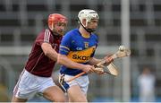22 February 2015; Brendan Maher, Tipperary, in action against Iarla Tannian, Galway. Allianz Hurling League, Division 1A, Round 2, Tipperary v Galway. Semple Stadium, Thurles, Co. Tipperary. Picture credit: Piaras Ó Mídheach / SPORTSFILE