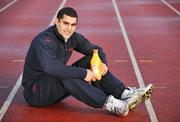 14 January 2008; Kelkin, Irelands leading health food company, has announced the sponsorship of renowned Irish athlete and top 100 and 200 metre sprinter Darragh Graham in his bid to qualify for the 2008 Beijing Olympic Games which will take place in August. Santry Stadium, Dublin. Photo credit: Brendan Moran / SPORTSFILE