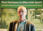 12 January 2008; John Treacy, CEO of the Irish Sports Council, speaking at the second day of the Irish Institute of Sport’s first international conference 'New Horizons in Elite Irish Sport' in Croke Park. The conference kicked off on Friday the 11th January 2008. Supported by the Irish Sports Council this leading conference welcomed performance directors, coaches, service providers, sports medical personnel, all currently working with elite athletes, players and squads in Ireland. Croke Park, Dublin. Photo by Sportsfile