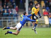 20 January 2008; Conor Mortimer, DCU, in action against Diarmuid Masterson, Longford. O'Byrne Cup Semi-Final, Longford v DCU, Pearse Park, Longford. Picture credit; David Maher / SPORTSFILE