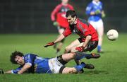21 January 2008; Eddie O'Reilly, Cavan, in action against Martin Cole, Down. McKenna Cup semi-final, Down v Cavan, Paric Esler, Newry, Co. Down. Picture credit; Oliver McVeigh / SPORTSFILE