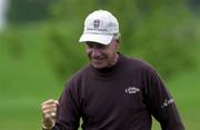 12 May 2000; Bruce Fleisher celebrates his birdie putt on the 18th green to go two under par during the AIB Irish Senior Open at Tulfarris Golf Club in Blessington, Wicklow. Photo by Matt Browne/Sportsfile