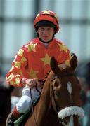 1 May 2000; Jockey Eddie Ahern, on On Your Marks, prior to the Perugino European Breeders Fund Handicap at the Curragh Racecourse in Kildare. Photo by Brendan Moran/Sportsfile