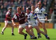 30 April 2000; Finbar Gantley of Galway in action against Dave Bennett of Waterford during the Church & General National Hurling League Division 1 Semi-Final match between Galway and Waterford at Semple Stadium in Thurles, Tipperary. Photo by Ray McManus/Sportsfile