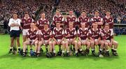 30 April 2000; The Galway panel prior to the Church & General National Hurling League Division 1 Semi-Final match between Galway and Waterford at Semple Stadium in Thurles, Tipperary. Photo by Ray McManus/Sportsfile