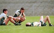 23 April 2000; Irealnd players from left, John Boylan, Chris Collins and Michael Prout following their side's defeat during the International Rules Under-17 Series Third Test match between Ireland and Australia at St Tiernach's Park in Clones, Monaghan. Photo by Damien Eagers/Sportsfile