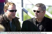 13 May 2000. Ireland coach Warren Gatland, right, and Assistant coach Eddie O'Sullivan pictured at the game. All-Ireland League Rugby semi-final, St Mary's v Ballymens, Templeville Road, Dublin. Picture credit; Brendan Moran...*(EDI)*