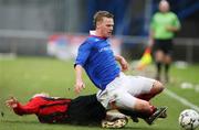 2 February 2008; Peter Thompson, Linfield, in action against David McGeowen, Crusaders. CIS Insurance Cup Final, Crusaders v Linfield, Windsor Park, Belfast, Co. Antrim. Picture credit; Oliver McVeigh / SPORTSFILE