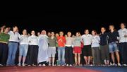 28 January 2008; Members of the Ladies All Stars team sing the national anthem during a Safari Trip. O'Neills/TG4 Ladies Gaelic Football All Star Tour 2007, Dubai, United Arab Emirates. Picture credit: Brendan Moran / SPORTSFILE  *** Local Caption ***