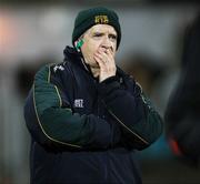 2 February 2008; Donegal manager Brian McIver in pensive mood near the end of the game. Allianz National Football League, Division 1, Round 1, Donegal v Kerry, Fr. Tierney Park, Ballyshannon, Co. Donegal. Picture credit: Oliver McVeigh / SPORTSFILE