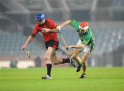 9 February 2008; Paddy Moroney, Tomas Larkins, in action against John Fagan, Clonkill. All Ireland Intermediate Club Hurling Championship Final, Tomas Larkins, Galway v Clonkill, Westmeath, Croke Park, Dublin. Picture credit; Stephen McCarthy / SPORTSFILE