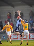 10 February 2008; Padraig O'Driscoll, Dublin, in action against Karl McKeegan, and Donal McNaughton, left, Antrim. Allianz National Hurling League, Division 1A, Round 1, Dublin v Antrim, Parnell Park, Dublin. Picture credit; Caroline Quinn / SPORTSFILE