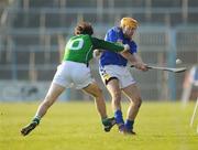 17 February 2008; James Woodlock, Tipperary, in action against Stephen Lavin, Limerick. Allianz National Hurling League, Division 1B, Round 2, Tipperary v Limerick, Semple Stadium, Thurles, Co. Tipperary. Picture credit; Brendan Moran / SPORTSFILE