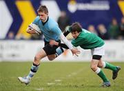 21 February 2008; Rory Kavanagh, St Michael's, in action against Fintan Meagher, Gonzaga College. Leinster Schools Junior Cup semi-final, St Michael's v Gonzaga College, Donnybrook, Co. Dublin. Picture credit; Stephen McCarthy / SPORTSFILE