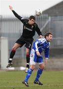 23 February 2008; Sean Ward, Glentoran, in action against Chris Morgan, Newry City. Carnegie Premier league, Newry City v Glentoran, The Showgrounds, Newry, Co. Down. Picture credit; Oliver McVeigh / SPORTSFILE
