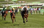 10 March 2015; Douvan, with Ruby Walsh up, on the way to winning the Supreme Novices' Hurdle. Cheltenham Racing Festival 2015, Prestbury Park, Cheltenham, England. Picture credit: Matt Browne / SPORTSFILE