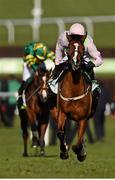 10 March 2015; Faugheen, with Ruby Walsh up, on the way to winning the Champion Hurdle. Cheltenham Racing Festival 2015, Prestbury Park, Cheltenham, England. Picture credit: Matt Browne / SPORTSFILE