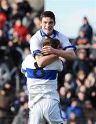 24 February 2008; St Vincent's Diarmuid Connolly and Hugh Coghlan, 8, celebrate at the final whistle. AIB All-Ireland Club Football semi-final, St Vincent's v Crossmaglen Rangers, Pairc Tailteann, Navan, Co. Meath. Picture credit; Matt Browne/ SPORTSFILE