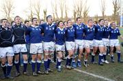 26 February 2008; St Mary's College celebrate after the game. Leinster Schools Senior Cup Semi-Final, St Mary's College v CBC Monkstown, Donnybrook, Co. Dublin. Picture credit; Caroline Quinn / SPORTSFILE