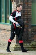 27 February 2008; Ulster's David Humphreys coming back from Injury leaves for the squad training. Ulster Rugby Squad Training, Newforge Country Club, Belfast, Co Antrim. Picture credit; Oliver McVeigh / SPORTSFILE