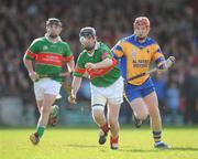 24 February 2008; Alvy Stapleton, Loughmore-Castleiney, in action against Joe Canning, Portumna. AIB All-Ireland Club Hurling semi-final, Portumna v Loughmore-Castleiney, Gaelic Grounds, Limerick. Picture credit; Brendan Moran / SPORTSFILE