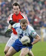 2 March 2008; Eoin Lennon, Monaghan, in action against Tony Kernan, Armagh. Allianz National Football League, Division 2, Round 3, Monaghan v Armagh, St Tighearnach's Park, Clones, Co. Monaghan. Picture credit: Oliver McVeigh / SPORTSFILE