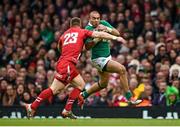 14 March 2015; Simon Zebo, Ireland, is tackled by Scott Williams, Wales. RBS Six Nations Rugby Championship, Wales v Ireland. Millennium Stadium, Cardiff, Wales. Picture credit: Stephen McCarthy / SPORTSFILE