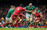 14 March 2015; Paul O'Connell, Ireland, is tackled by Luke Charteris, Wales. RBS Six Nations Rugby Championship, Wales v Ireland, Millennium Stadium, Cardiff, Wales. Picture credit: Brendan Moran / SPORTSFILE
